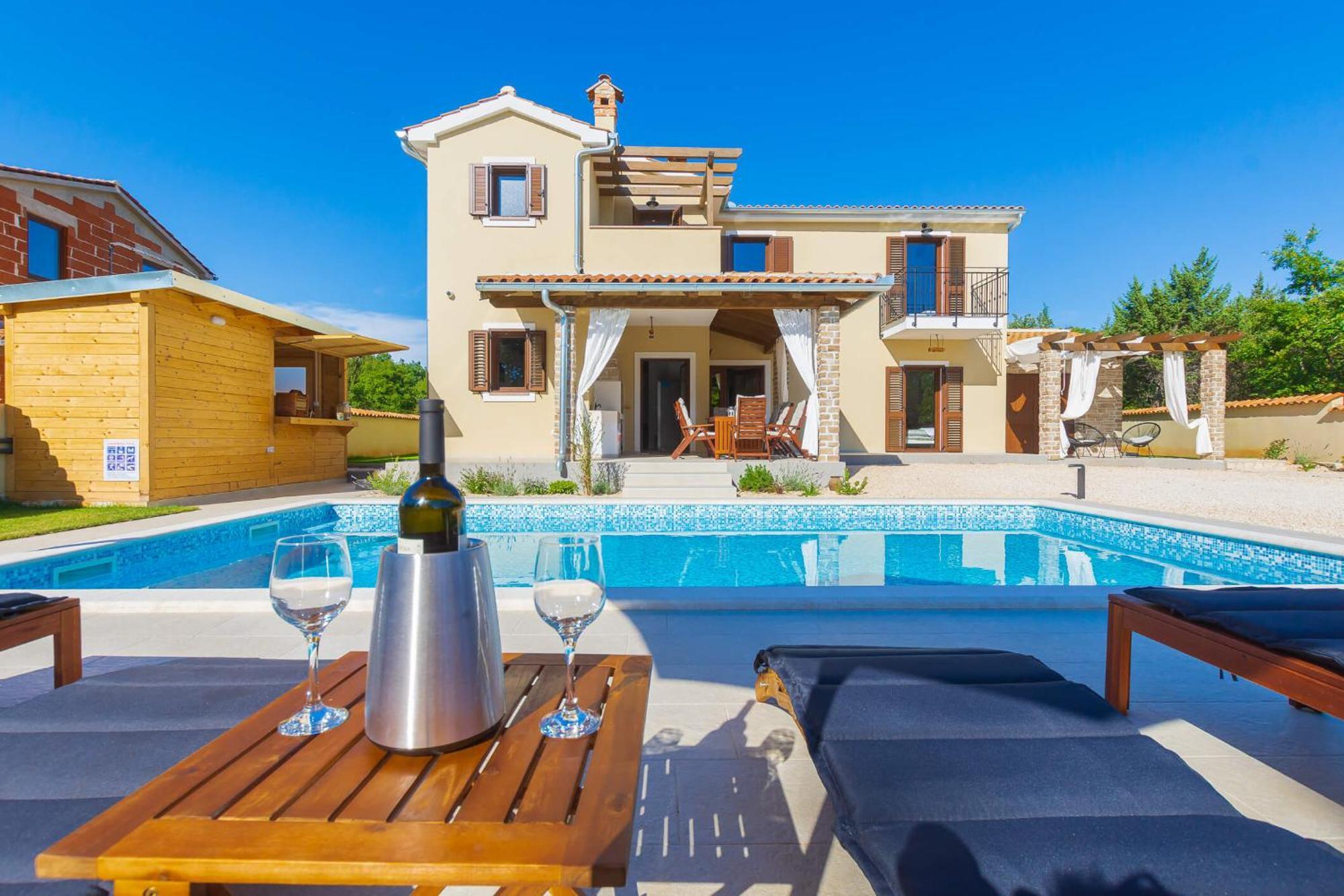 Villa David - Luxurious Secluded Villa With A Heated Pool Butkovići Exterior foto